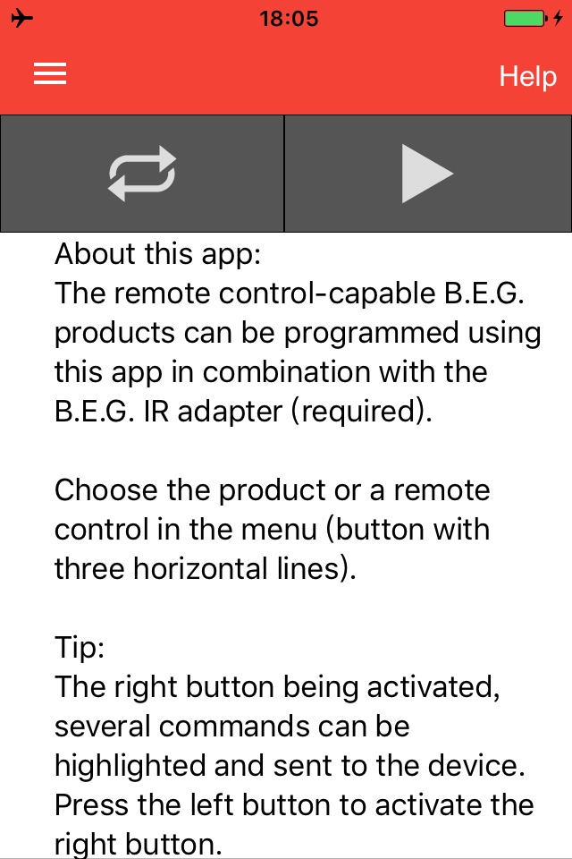 B.E.G. Controls®Remote control screenshot 2