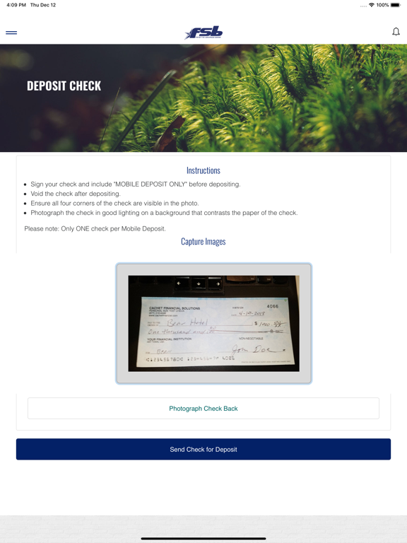 Fayette Savings Bank iPad screenshot 6 - Finance app