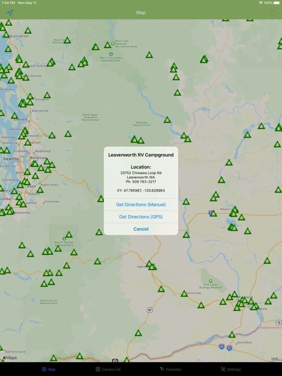 Screenshot #6 pour Washington – Camping & RV's