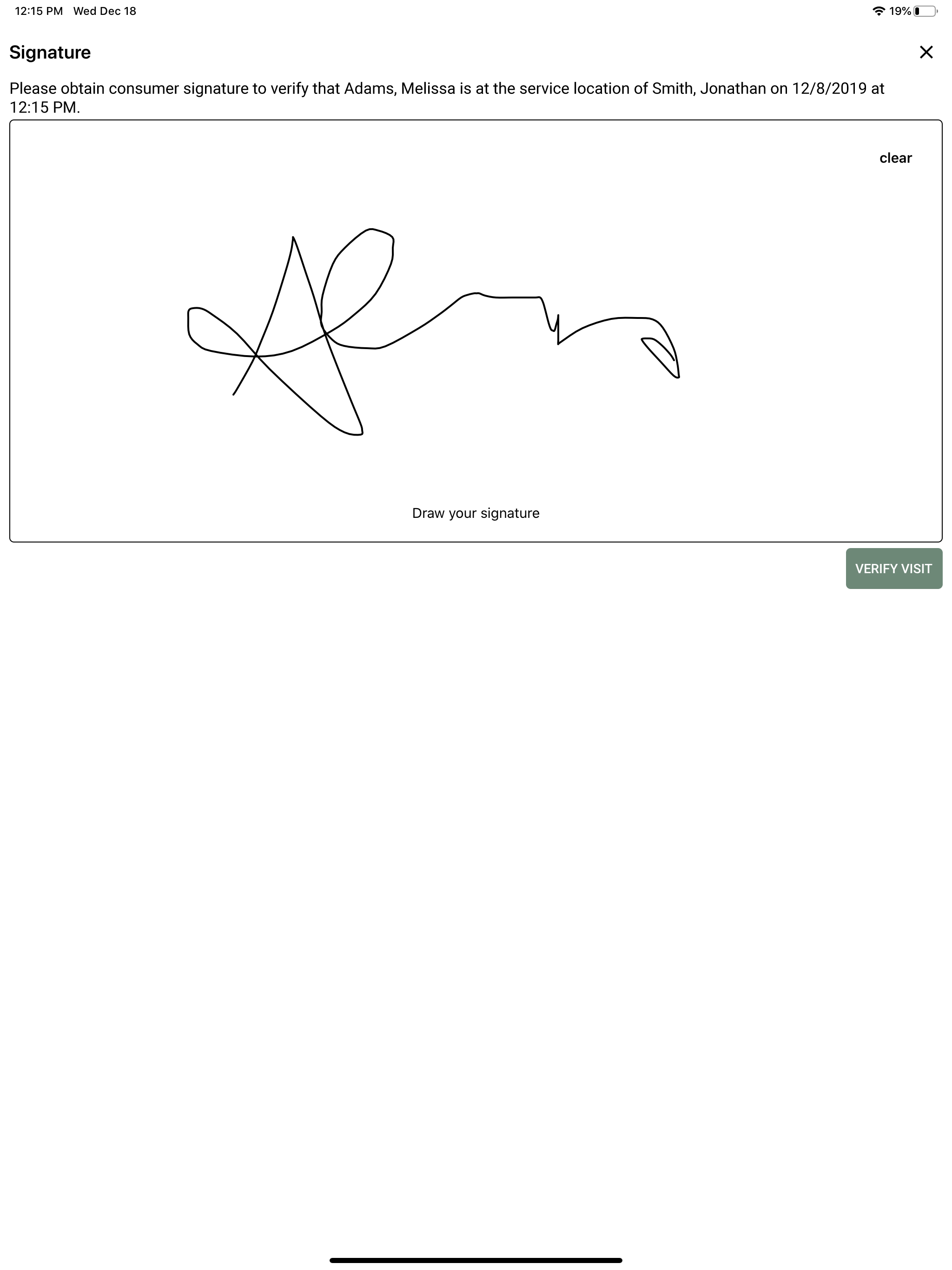 Vertex EVV screenshot 3