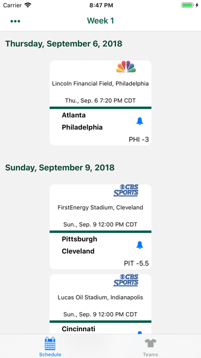 Pro Football Schedule & Scoresのおすすめ画像1