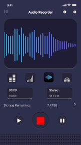 Voice recorder: Audio editor screenshot