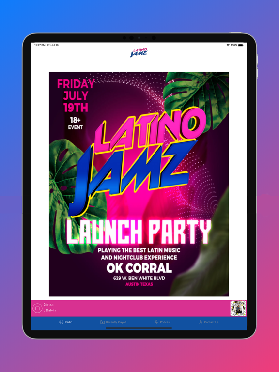 LatinoJamz iPad screenshot 1 - Music app
