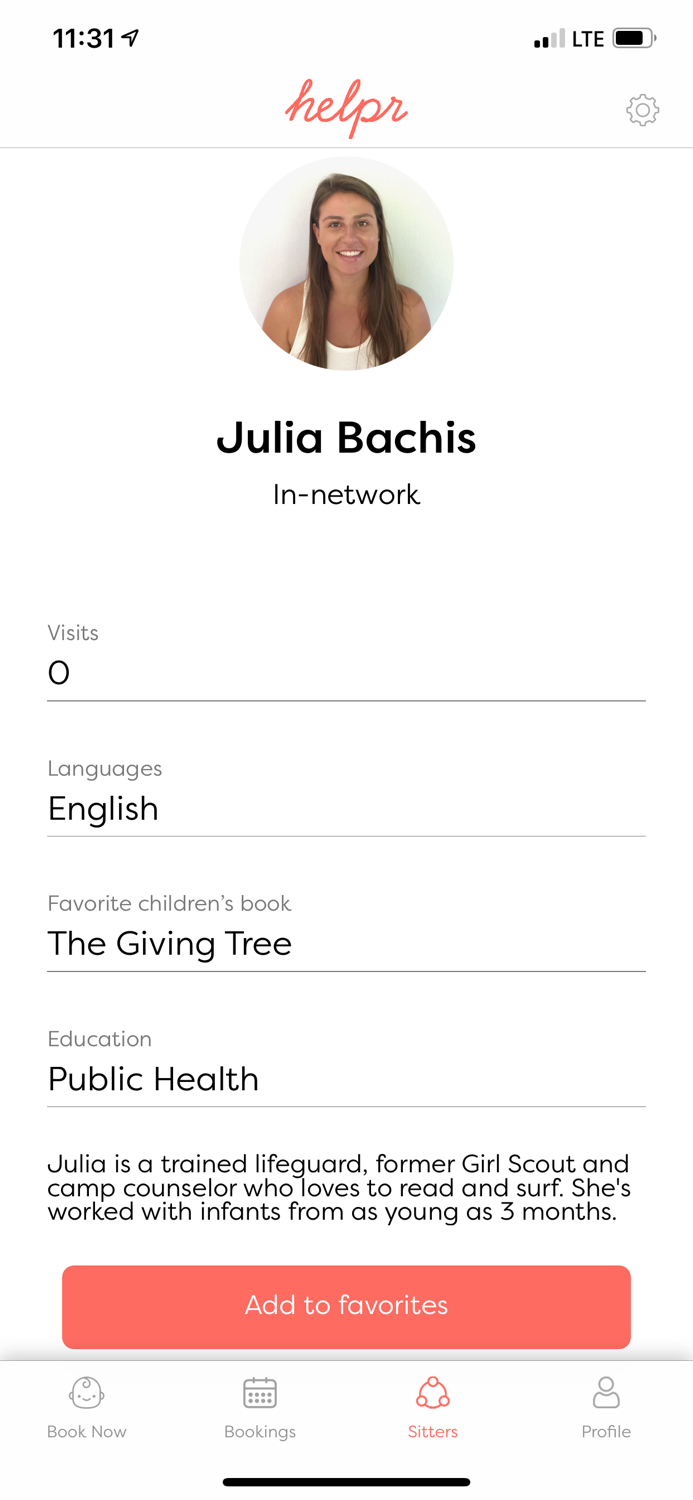 Helpr - On-Demand Childcare