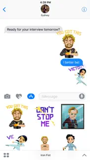 marvel stickers: iron fist iphone screenshot 1