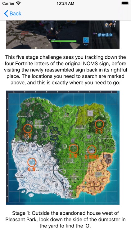 Challenges Map for Fortnite
