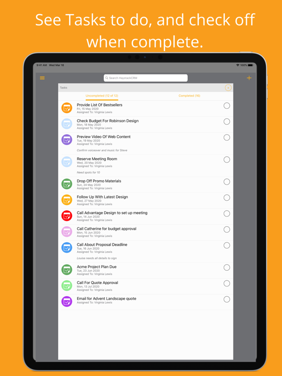 HaystackCRM iPad screenshot 7 - Business app