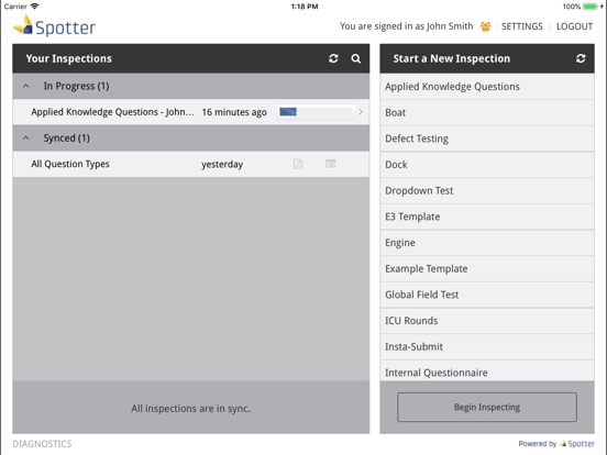 Screenshot #6 pour Spotter Inspection App