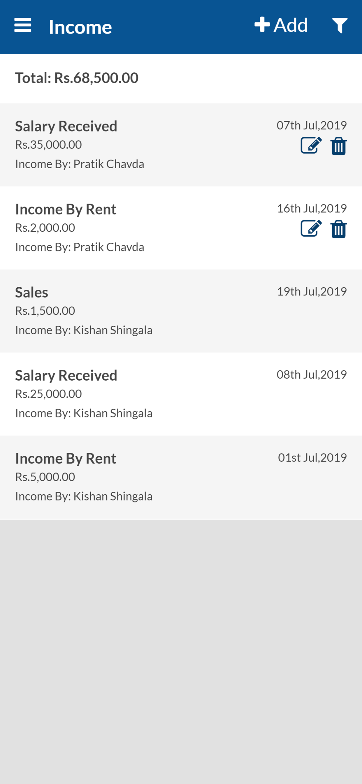 Expense Manager Application screenshot 3