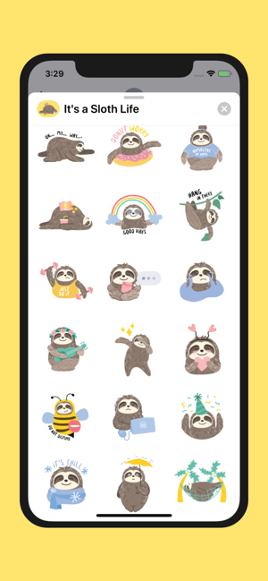 ‎It's a Sloth Life Stickers Screenshot