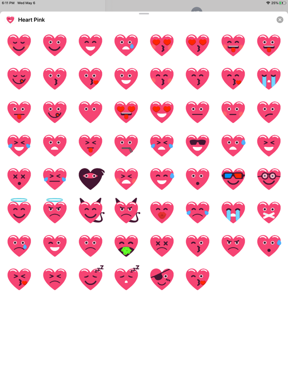 Screenshot #4 pour Heart Pink Love Emoji Stickers