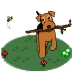 Cute Welsh Terrier Dog Sticker App Contact