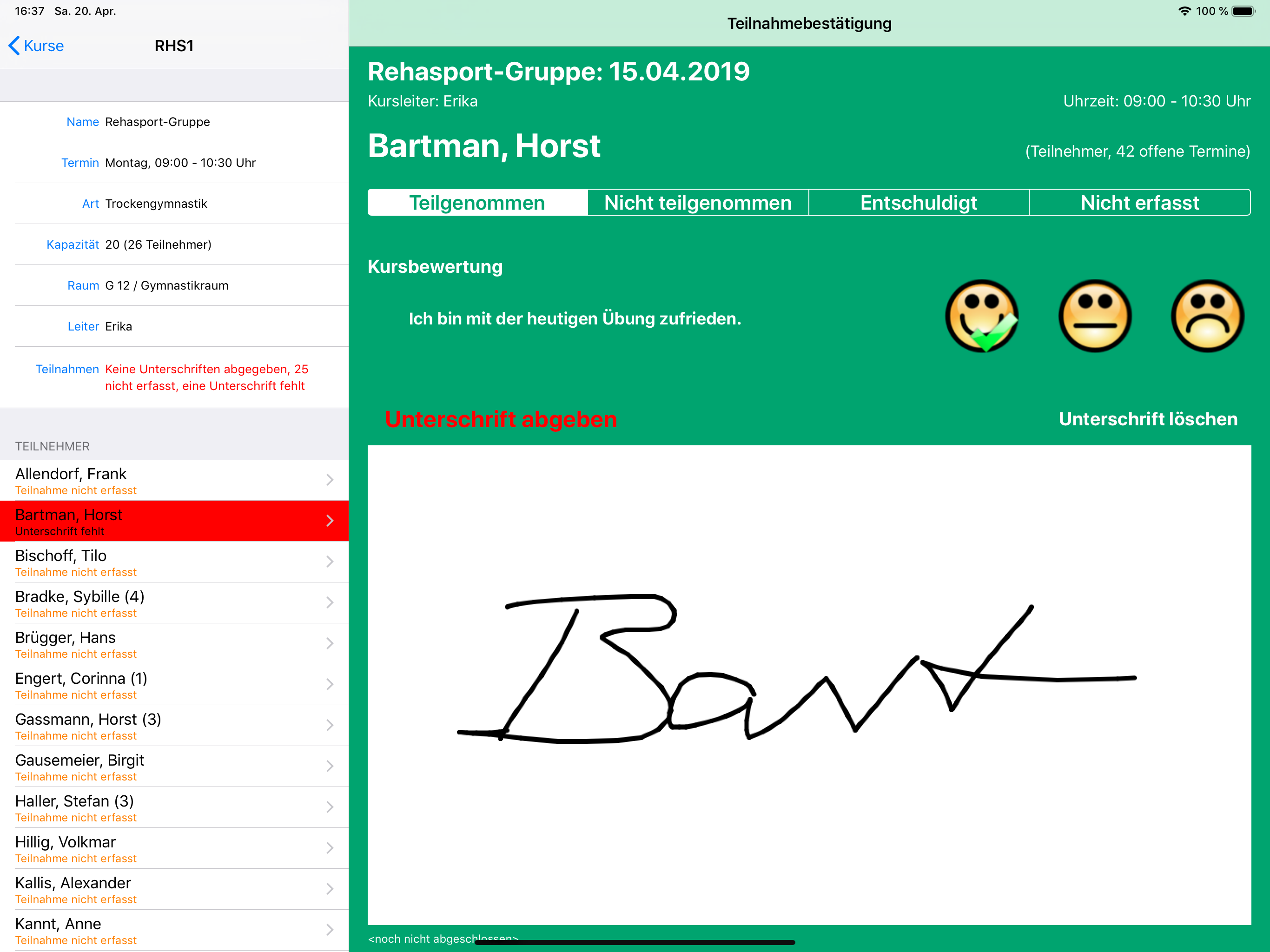 RehaSport Sign screenshot 6