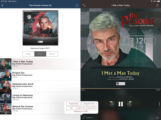Big Finish Audiobook Player iPad screenshot 4 - Book app