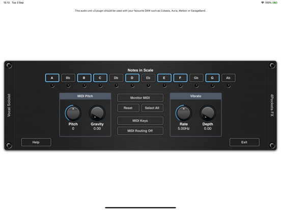 Vocal Soloist AUv3 Plugin iPad app afbeelding 2