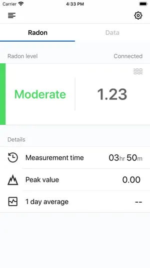 RadonEye screenshot 1