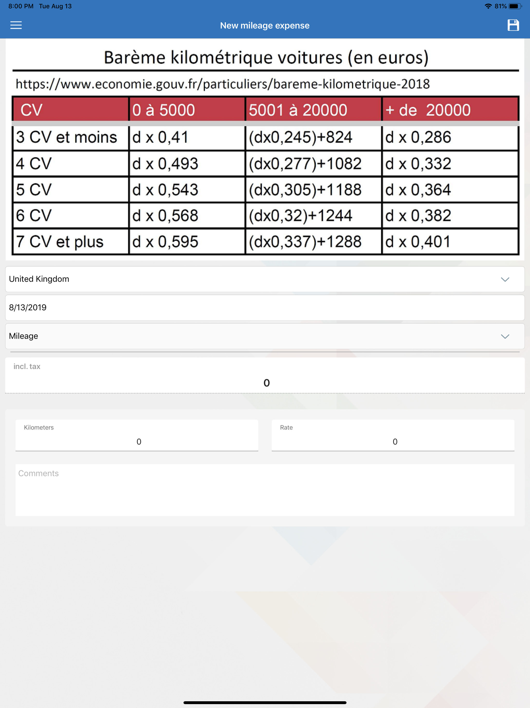 ONexpense - Expense report