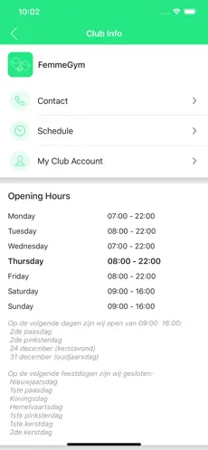 Screenshot 2 FemmeGym Amsterdam iphone