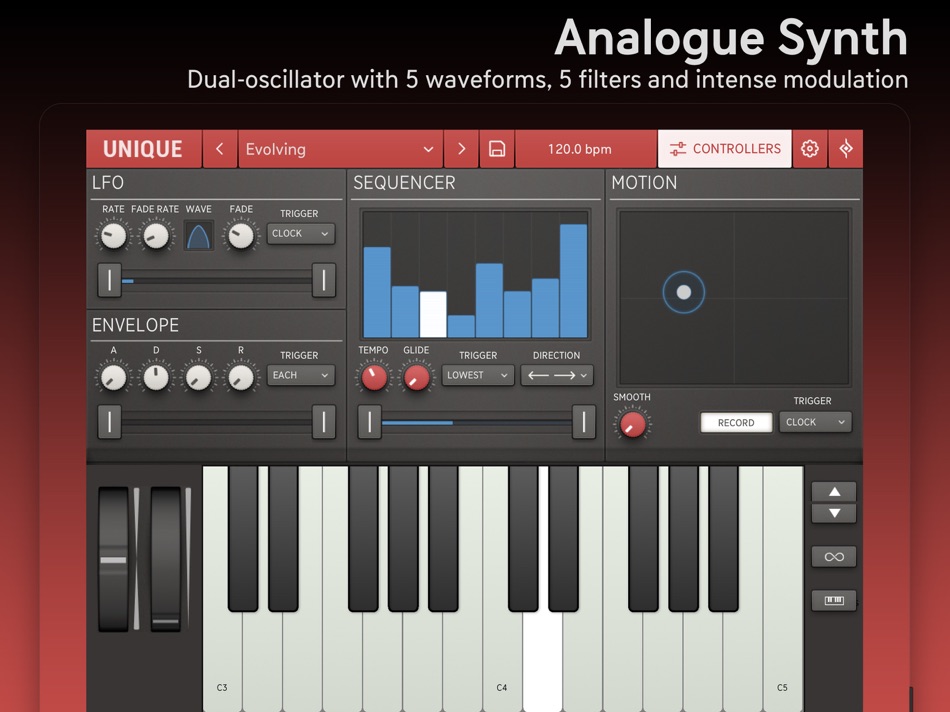 #2. Unique for iPad - Analog Synth (iOS) 由: Sugar Bytes GmbH