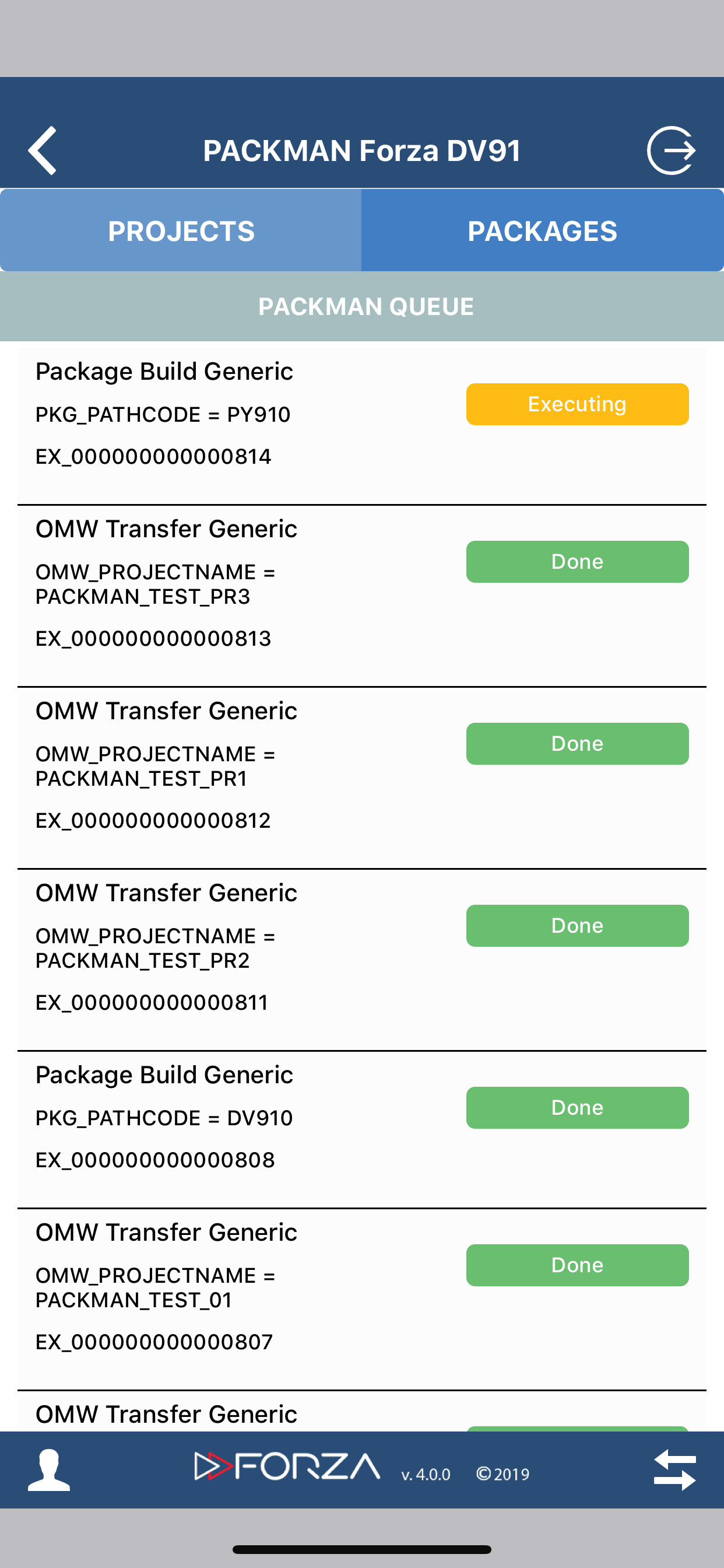 PACKMAN Package Management