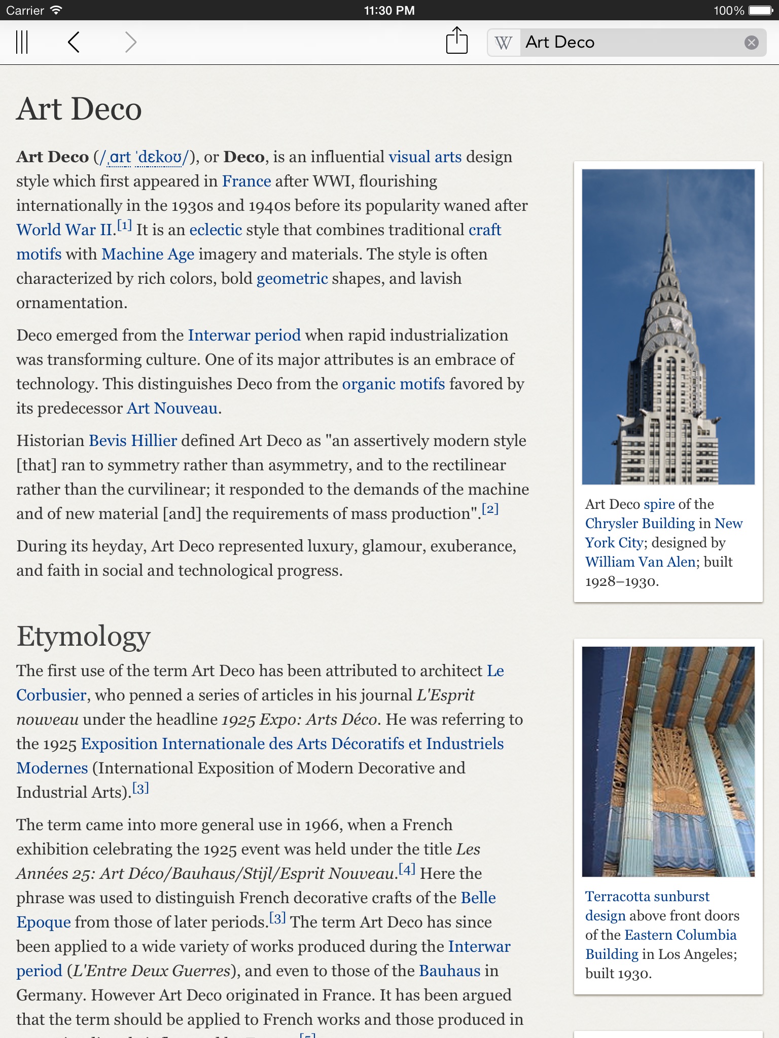 Wikipanion for iPad screenshot 2