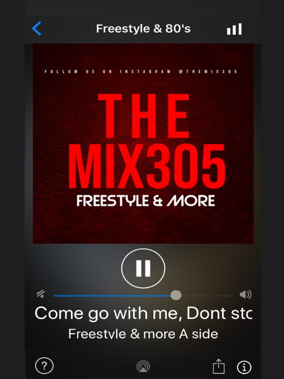 The Mix 305 iPad screenshot 4 - Music app