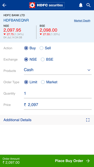 HDFC Securities: Trading App Screenshot