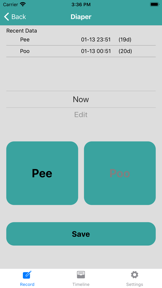 Baby Feeding Logger screenshot