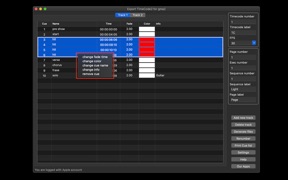 Export TimeCode 2 for gma2 screenshot