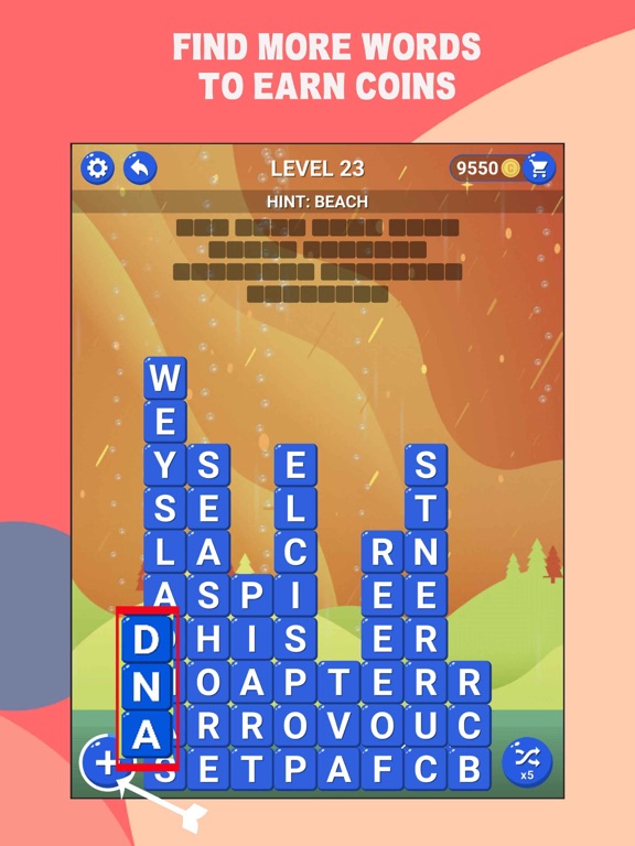 Words PileUp iPad screenshot