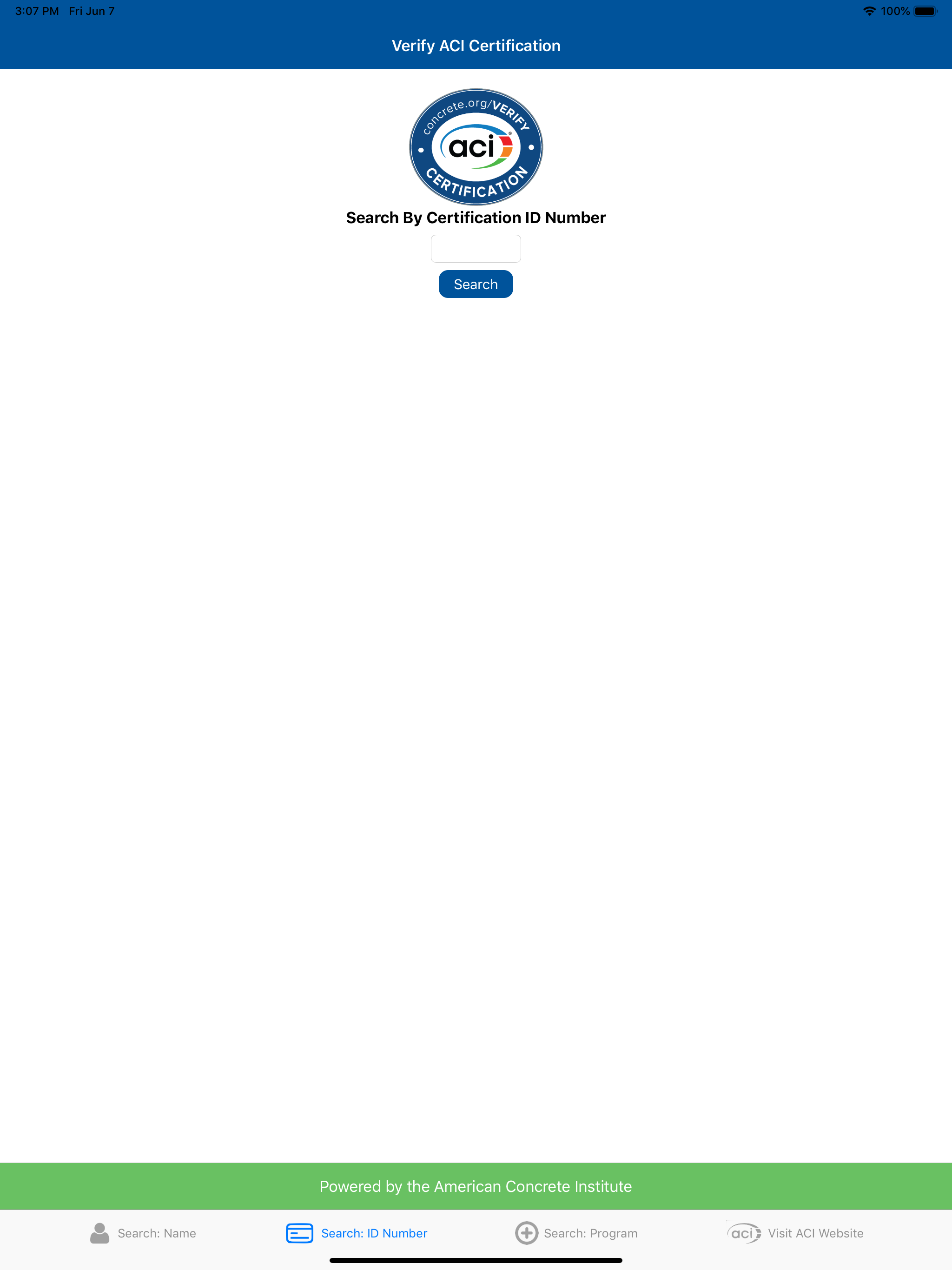 ACI Certification Verify