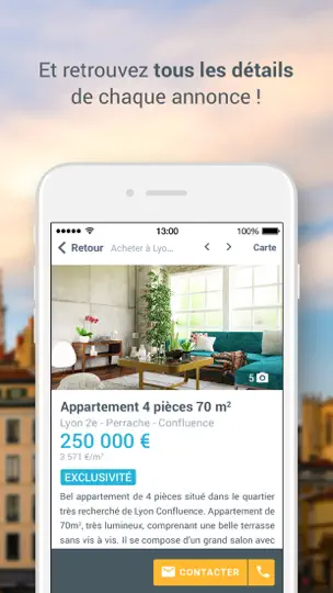 Capture d'écran de Bien’ici - Achat & Location sur iPhone 5