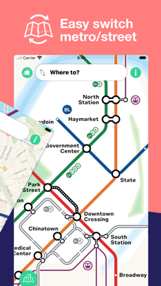 Boston T Subway Map & Routing screenshot 2