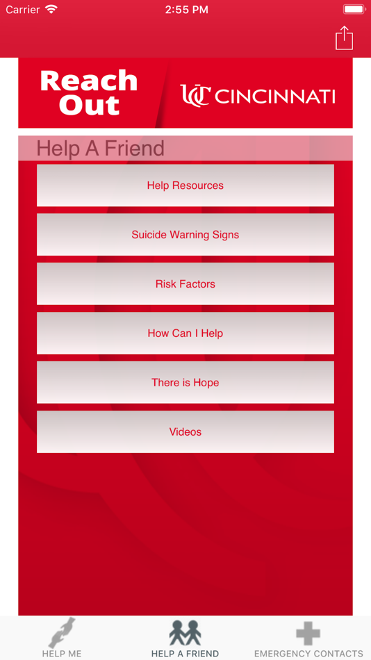 #1. Univ of Cincinnati-Reach Out (iOS) 由: The Lakeland Foundation