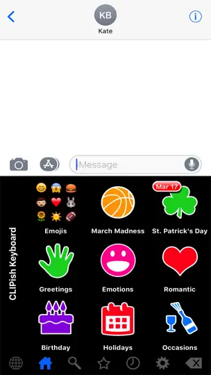 Capture d'écran de CLIPish Keyboard sur iPhone 6