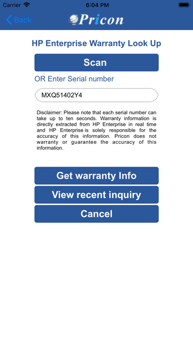 Pricon HPE Warranty Tool V2 screenshot 2