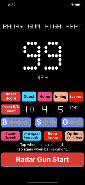Baseball Radar Gun High Heat on the App Store