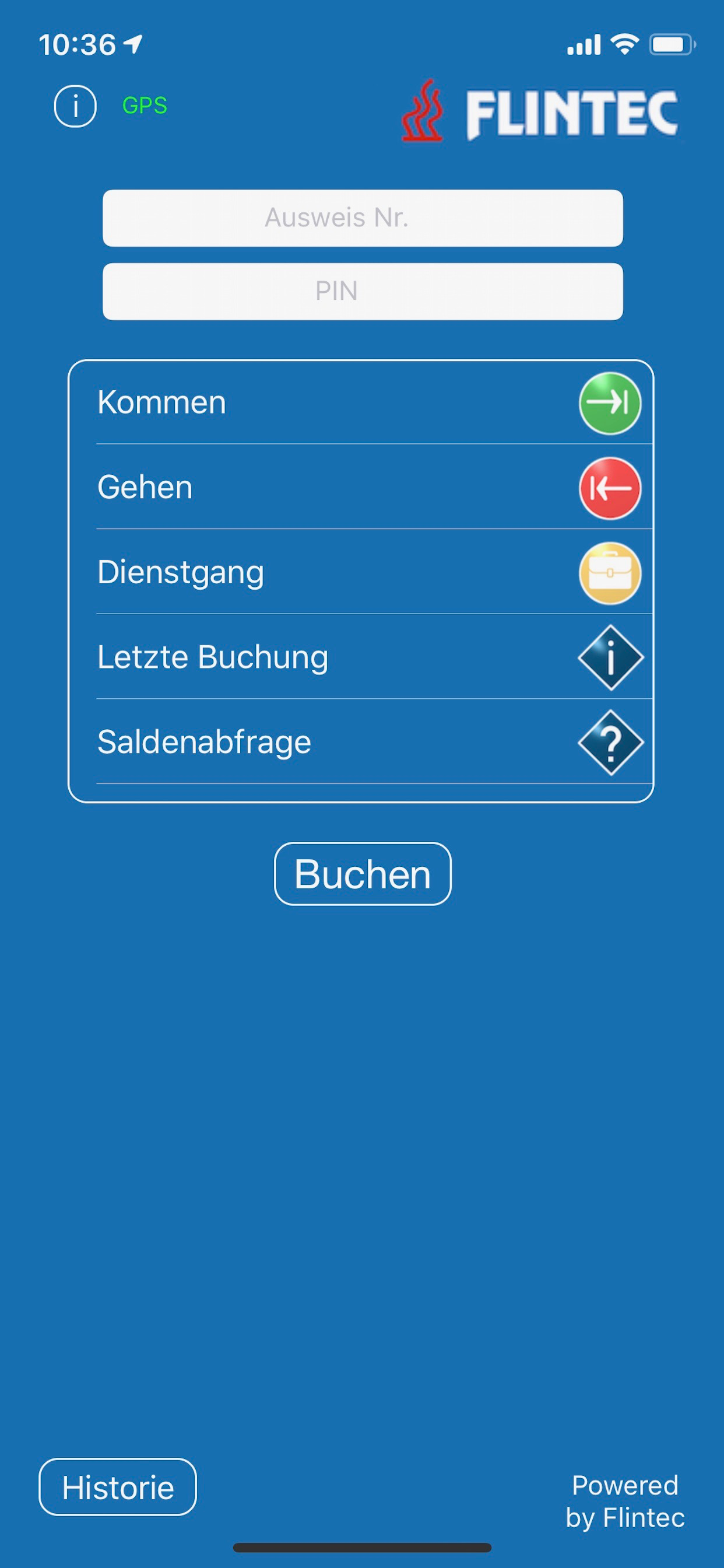 Zeiterfassung Flintec