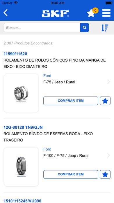 SKF - Catálogo Screenshot