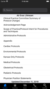 Air Evac Lifeteam Protocols screenshot