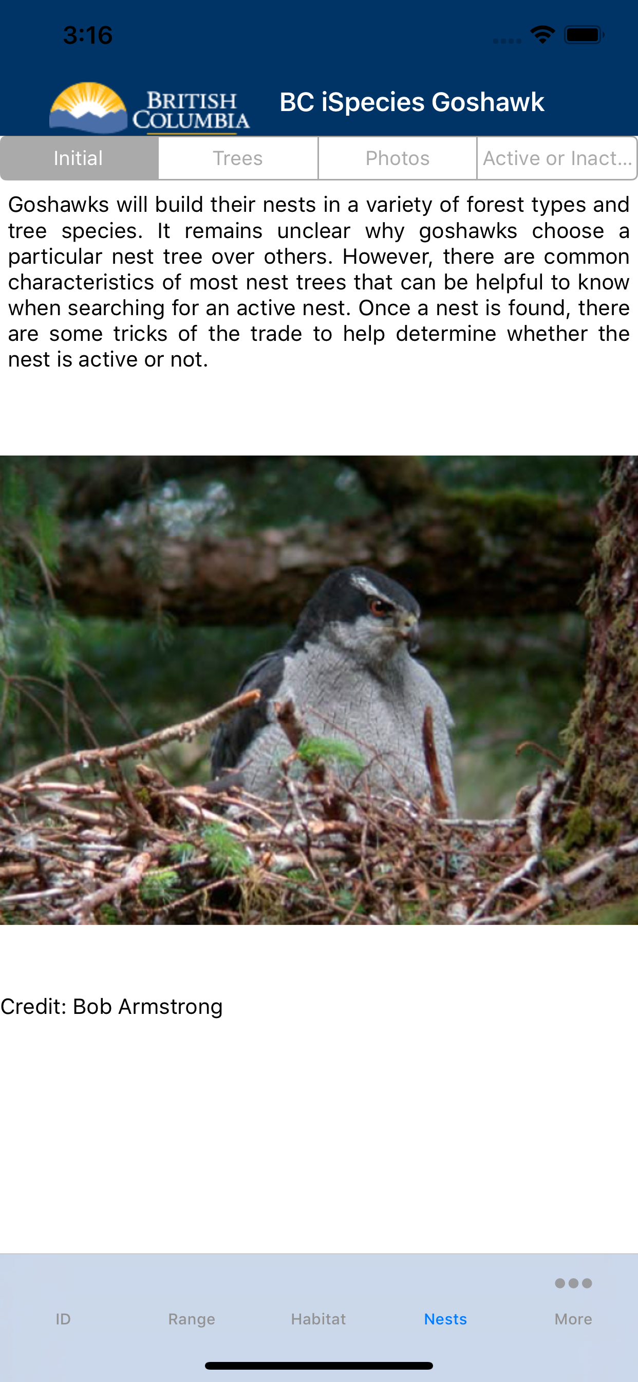 BC iSpecies Goshawk screenshot 3