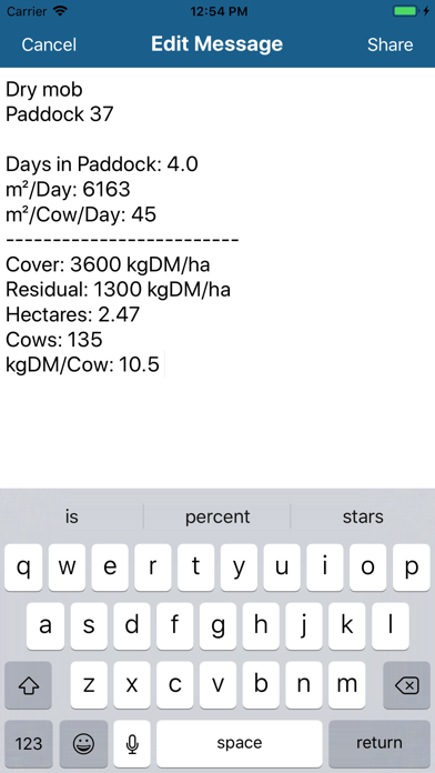 Grazing Calculator Screenshot
