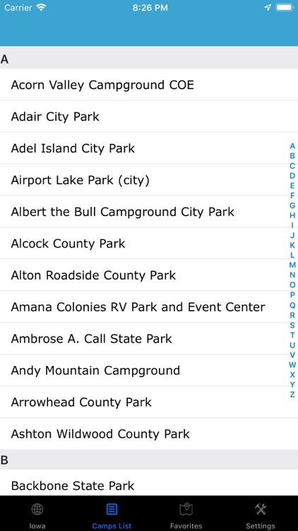 Iowa – Campgrounds & RV Parks