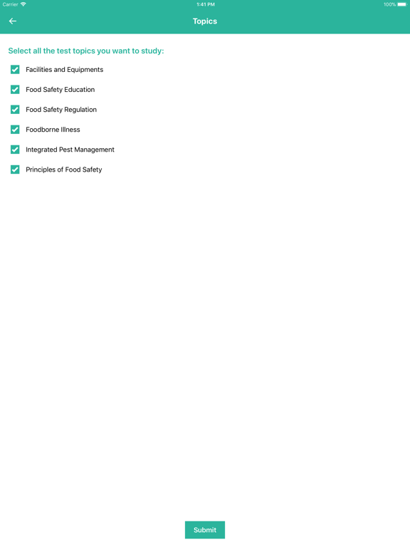 Servsafe and CPFM Test Prep iPad screenshot 1 - Education app
