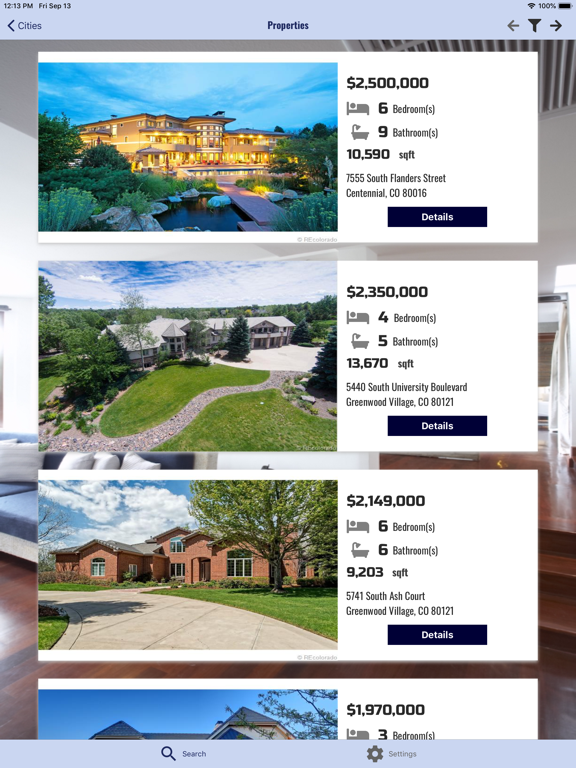 Luxury Foreclosure Search iPad screenshot 4 - Shopping app