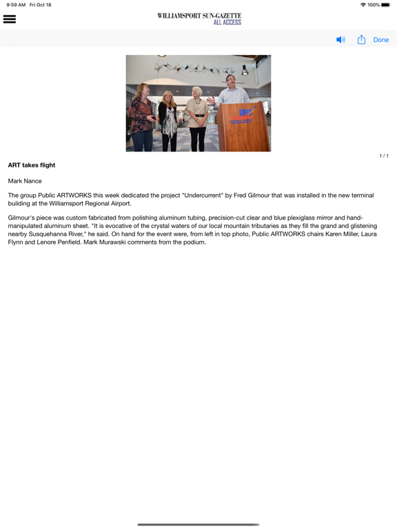 Sun-Gazette All Access iPad screenshot 4 - News app