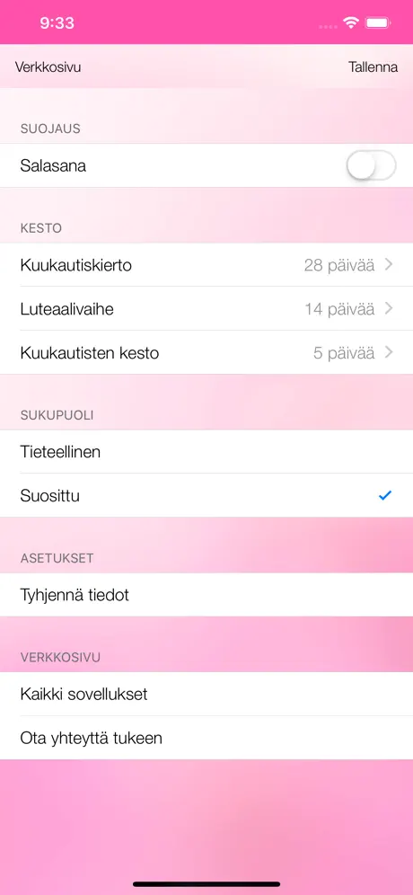 Ovulaatiolaskuri & kalenteri