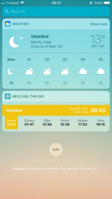 Namaz Vakti Mevlana Takvimi Screenshot