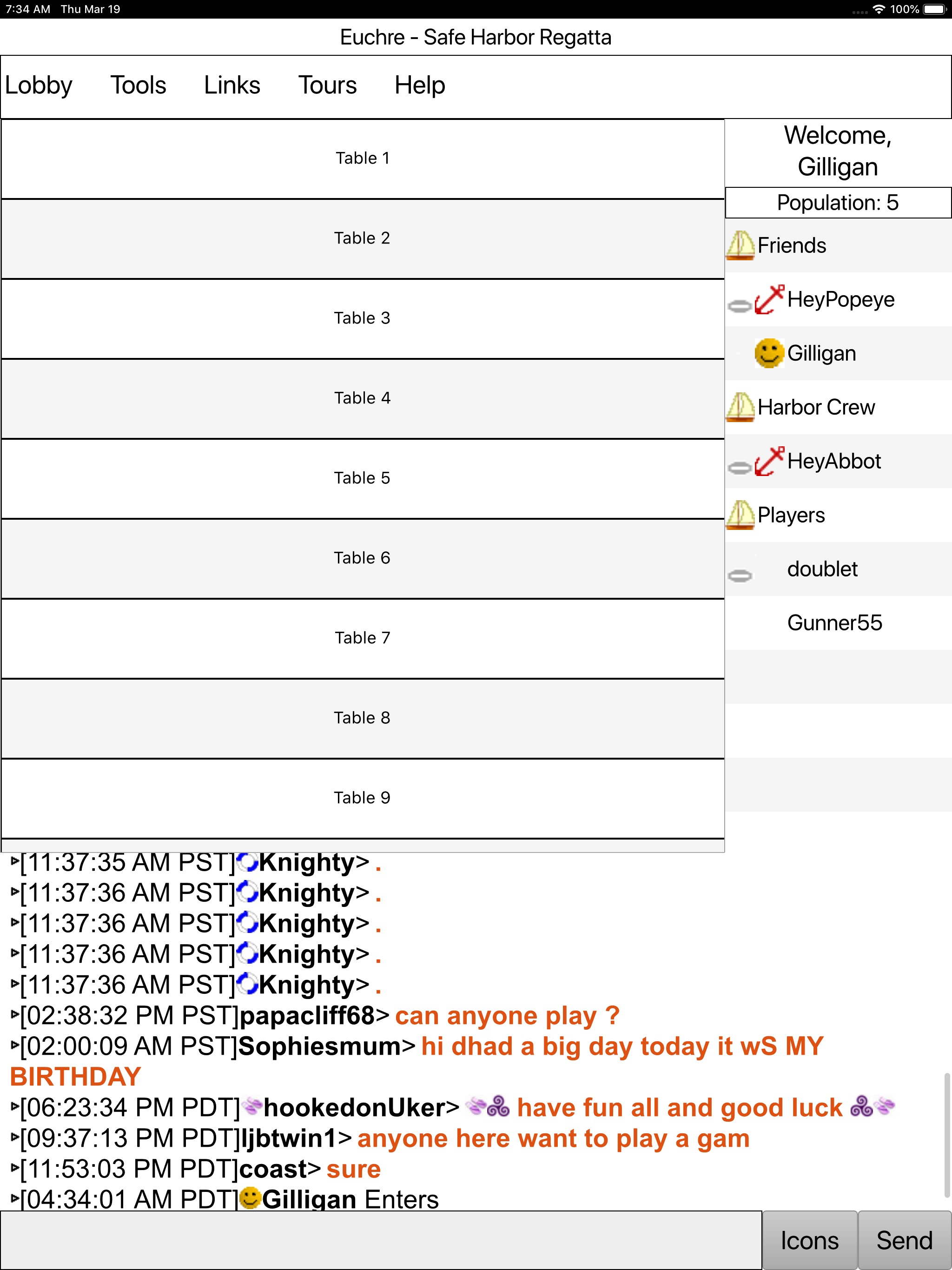 SHGEuchre screenshot 2