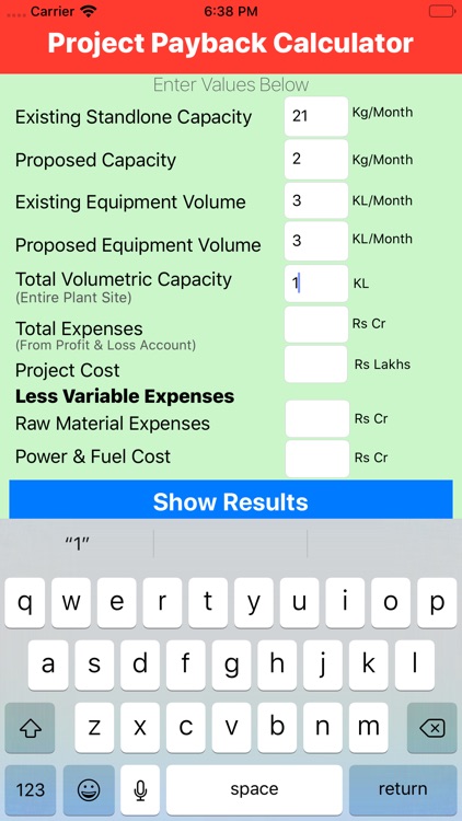 Project Payback Calculator-ROI